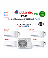 LOT 1 118 – ATLANTIC DOJO – Pack climatisation quadri-split R32 – Wi-Fi