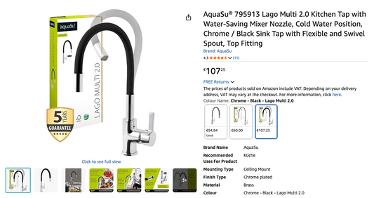 LOT 968 – LAGO MULTI 2.0 EHM F. SPÜLE – Chrome & Noir