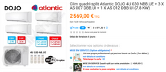 LOT 1 118 – ATLANTIC DOJO – Pack climatisation quadri-split R32 – Wi-Fi